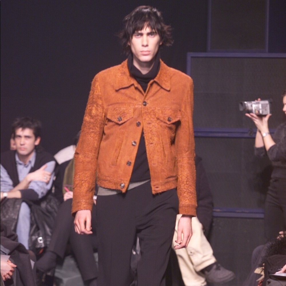 Ann Demeulemeester Burnt Orange Suede Jacket
